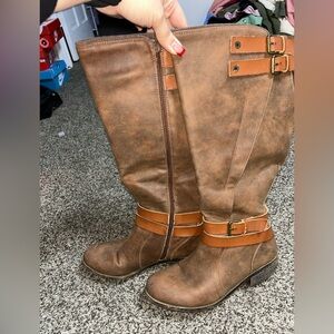 Keen Tan Over the Knee Boots